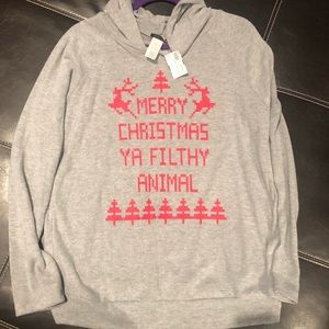 Christmas filthy animal light hooded sweatshirtNEW